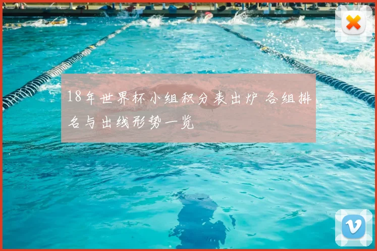 18年世界杯小组积分表出炉 各组排名与出线形势一览